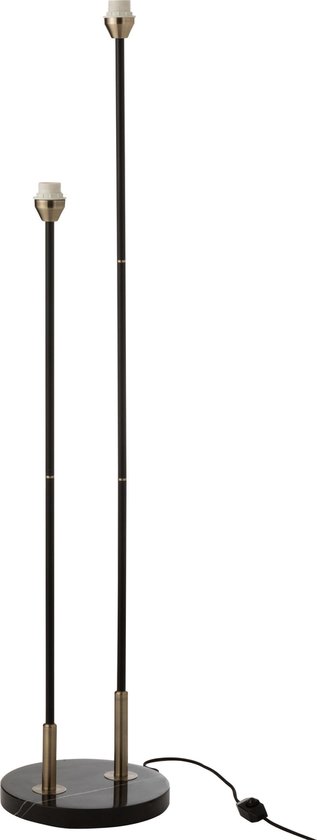 J-Line lamp Staand Bollie - steen/marmer - zwart