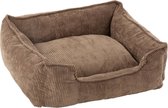 J-Line Hondenbed Ribfluweel Bruin Medium