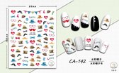 3D Nagel Sticker Coole stickers voor nagel folie Fashion Manicure Stickers Nagels CA-142 Hoed