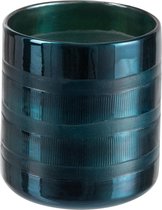 J-Line Windlicht Cilinder Glas Blauw Medium