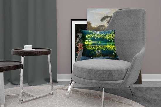 Sierkussen décoratif Forêt-Noire pour l'intérieur - Vue depuis la côte du Feldsee dans la Forêt-Noire allemande - 40x40 cm - Coussin intérieur carré en coton