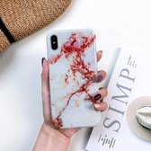 Volledige dekking Glossy Marble Texture Schokbestendige TPU Case voor iPhone XR