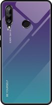 Voor Huawei Enjoy 9s / Honor 10i / Honor 20i / P Smart + 2019 Gradient Color Glass Case (paars)