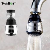 Tête de robinet rotative Walfos ™ - Connecteur de robinet - 360 degrés - Rallonge de robinet - Fixation de robinet - Positions multiples - Aérateur - Économie d'eau - Universel