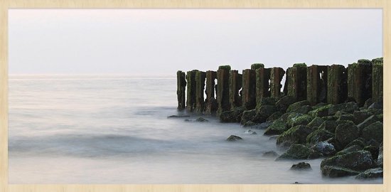 Schilderij - zee - Collectie Travel stories - Forex met blanke lijst - 98x48cm