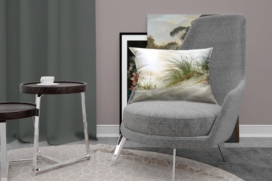 Sierkussen Mer des Wadden pour l'intérieur - Dunes de sable de la mer des Wadden - 50x30 cm - Coussin intérieur rectangulaire en coton