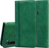 Voor Geschikt voor Xiaomi Redmi Note 8T Frosted Business Magnetische Horizontale Flip PU lederen tas met houder & kaartsleuf & lanyard (groen)