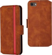 Voor iPhone SE 2020 & 8 & 7 Retro Frosted Oil Side Horizontal Flip Case met houder & kaartsleuven (bruin)