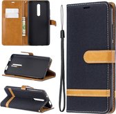 Kleuraanpassing Denim Texture Leather Case voor Xiaomi Redmi K20 & K20 Pro, met houder & kaartsleuven & portemonnee & lanyard (zwart)