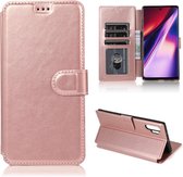 Voor Samsung Galaxy Note 10 Pro Kalfsstructuur Magnetische Gesp Horizontale Flip Leren Case met Houder & Kaartsleuven & Portemonnee & Fotolijst (Rose Goud)