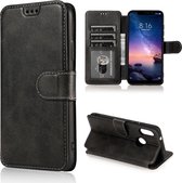 Voor Geschikt voor Xiaomi Redmi 6 Pro Kalfs Textuur Magnetische Gesp Horizontale Flip Leren Case met Houder & Kaartsleuven & Portemonnee & Fotolijst (Zwart)