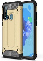 Magic Armor TPU + PC Combinatie Case voor Huawei Nova 5i / P20 Lite 2019 (Goud)