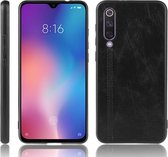 Voor Geschikt voor Xiaomi Mi A3 / CC9E Schokbestendig Naaien Koe Patroon Skin PC + PU + TPU Case (Zwart)