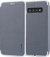 Voor Galaxy S10 CMai2 Linglong-serie PC + PU horizontale flip lederen tas met houder en kaartsleuf (grijs)