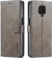 Voor Xiaomi Redmi Note 9 Pro / Note 9s LC.IMEEKE kalfsleer Horizontale flip lederen tas, met houder & kaartsleuven & portemonnee & fotolijst (grijs)
