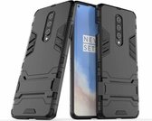 Voor OnePlus 8 schokbestendige pc + TPU-hoes met houder (zwart)