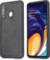 Voor Galaxy A60 Diaobaolee schokbestendige PU + TPU beschermhoes (zwart)