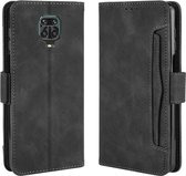 Voor Xiaomi Redmi Note 9 Pro / Note 9s / Note 9 Pro Max Wallet Style Skin Feel Calf Pattern Leather Case met aparte kaartsleuf (zwart)