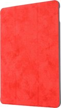 Voor iPad 10,2 inch GEBEI stoffen textuur horizontale flip beschermhoes met houder (rood)