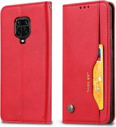 Voor Xiaomi Redmi Note 9 Pro / Note 9S / Note 9 Pro Max Kneed Skin Texture Horizontaal Flip lederen tas met fotolijst en houder & kaartsleuven & portemonnee (rood)