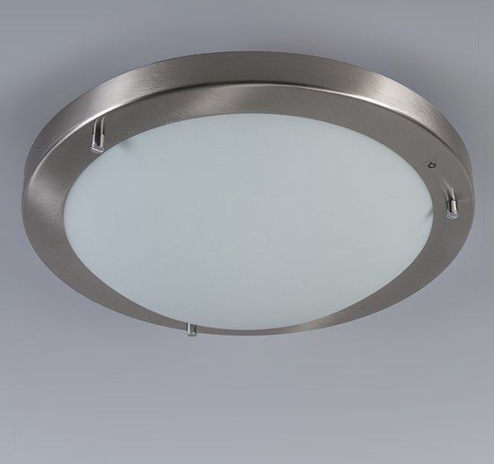 QAZQA Moderne plafonnière zwart 31 cm IP44 - Yuma