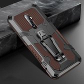 Voor OPPO Reno2 F Machine Armor Warrior Schokbestendige pc + TPU beschermhoes (koffie)