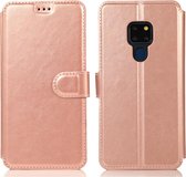 Voor Huawei Mate 20 Kalf Textuur Magnetische Gesp Horizontale Flip Leren Case met Houder & Kaartsleuven & Portemonnee & Fotolijst (Rose Goud)