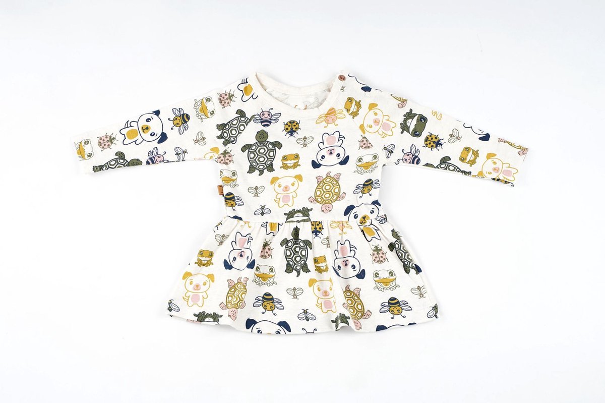 Frogs and Dogs - Jurkje Friends Off - Wit - Maat 50 - Meisjes