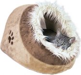 Trixie kattenmand iglo minou beige / bruin - 41x35x26 cm - 1 stuks