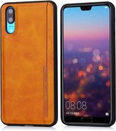 Let op type!! Voor Huawei P20 Diaobaolee schokbestendig PU + TPU beschermhoes (geel)