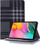 Geruite textuur horizontale flip lederen tas voor Galaxy Tab A 8 (2019) P200 / P205, met houder & kaartsleuven & portemonnee (grijs)