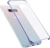 Ultradunne Transparante Plating PC Protestive Back Case voor Galaxy S10e (Paars)