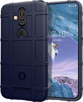 Schokbestendige beschermer volledige dekking siliconen hoesje voor Nokia X71 (blauw)