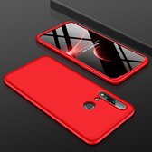 GKK Three Stage Splicing Full Coverage PC Case voor Huawei nova 5i (rood)