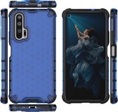 Voor Huawei Honor 20 Pro Shockproof Honeycomb PC + TPU Case (blauw)