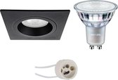 PHILIPS - LED Spot Set - MASTER 927 36D VLE - Prima Rodos Pro - GU10 Fitting - DimTone Dimbaar - Inbouw Vierkant - Mat Zwart - 3.7W - Warm Wit 2200K-2700K - 93mm