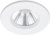 LED Spot - Inbouwspot - Iona Zagrona - 5W - Waterdicht IP65 - Dimbaar - Warm Wit 3000K - Mat Wit - Aluminium - Rond