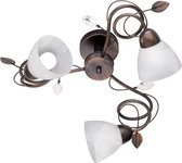 LED Plafondlamp - Plafondverlichting - Iona Trada - E14 Fitting - 3-lichts - Rond - Antiek Roestkleur - Aluminium