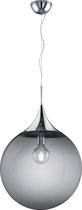 LED Hanglamp - Hangverlichting - Iona Midon XL - E27 Fitting - Rond - Mat Chroom - Aluminium