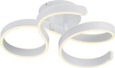 LED Plafondlamp - Plafondverlichting - Iona Frinco - 40W - Warm Wit 3000K - Dimbaar - Rond - Mat Wit - Aluminium