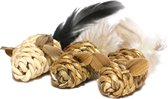 Jolly moggy natural wild speelmuis mini met catnip - 3 st 15 cm - 1 stuks