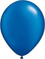 Zak met 100 ballons no. 14 metallic blauw