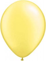 100 st Grote citroengeel metallic ballonnen.