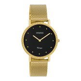 OOZOO Vintage series - Gouden horloge met gouden metalen mesh armband - C20055 - Ø34