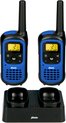 foto van Alecto FR-125 Walkie Talkie 7 km - Inclusief laadstation en oplaadbare batterijen - Zwart / Blauw