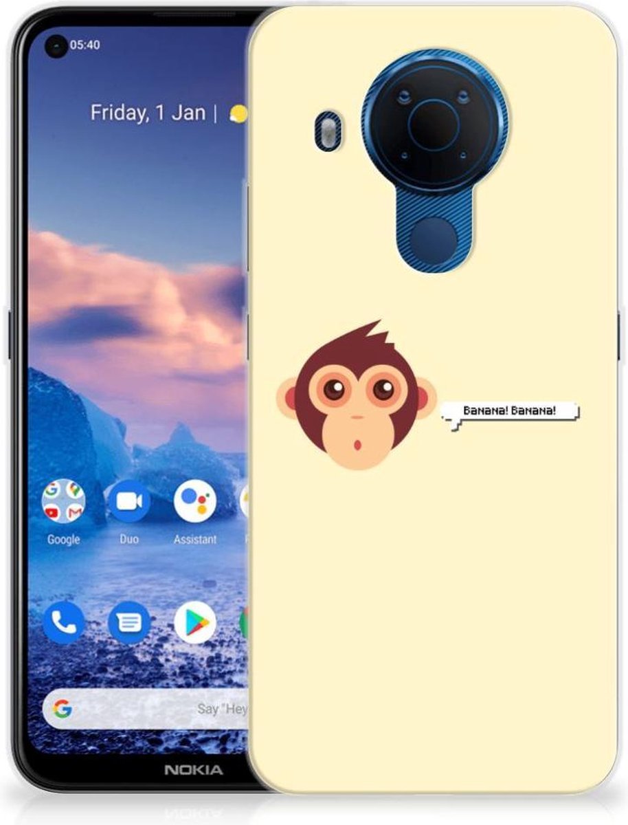Nokia 5.4 Telefoonhoesje met Naam Monkey