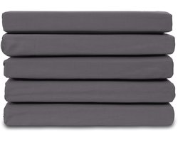 Ten Cate Hoeslaken - Hoeslaken 180 x 200 - Katoensatijn - Hoeslakens - Geschikt voor boxspring en matras - Hoekhoogte 35cm - Elastiek Rondom - Strijkvrij - Antraciet