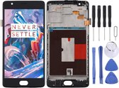 TFT-materiaal LCD-scherm en digitizer volledige montage met frame voor OnePlus 3 / 3T A3000 A3010 (zwart)