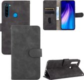 Voor Geschikt voor Xiaomi Redmi Note 8 Effen Kleur Huidgevoel Magnetische Gesp Horizontale Flip Kalftextuur PU Lederen Case met Houder & Kaartsleuven & Portemonnee (Zwart)