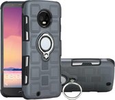 Voor Motorola Moto G6 EU / US versie 2 in 1 kubus pc + TPU beschermhoes met 360 graden draaien zilveren ringhouder (grijs)